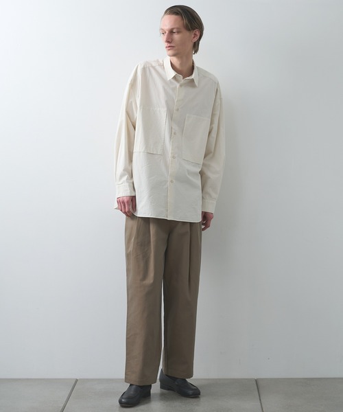 STILL BY HAND(スティルバイハンド)の「【STILL BY HAND】Garment-dye over shirt(シャツ/ブラウス・メンズ・ブラック/ナチュラル・46/48)」の5枚目の写真