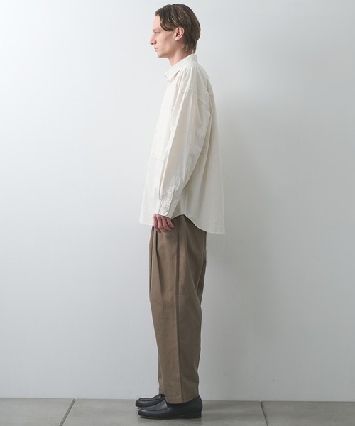 STILL BY HAND(スティルバイハンド)の「【STILL BY HAND】Garment-dye over shirt(シャツ/ブラウス・メンズ・ブラック/ナチュラル・46/48)」の6枚目の写真