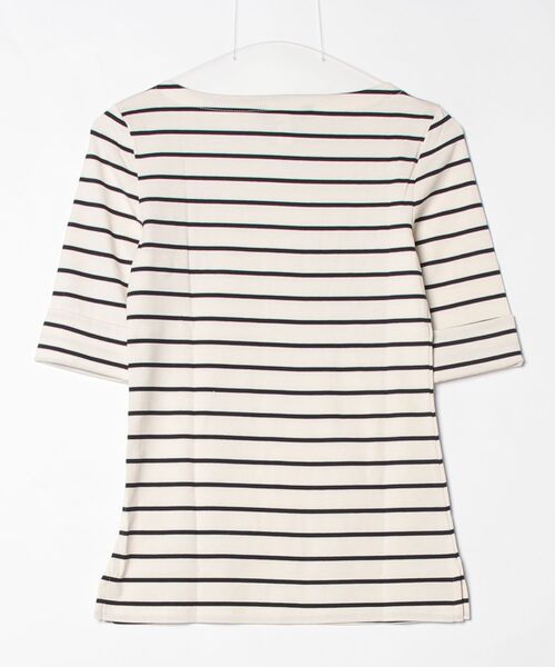 (取寄) ローレン ラルフローレン レディース ピティート ストライプド ストレッチ コットン ボートネック ティー Lauren Ralph Lauren women Petite Striped Stretch Cotton Boatneck Tee Lauren Navy/Cinnamon Bark ストライプド ストレッチ コットン ボートネック Tシャツ（Tシャツ
