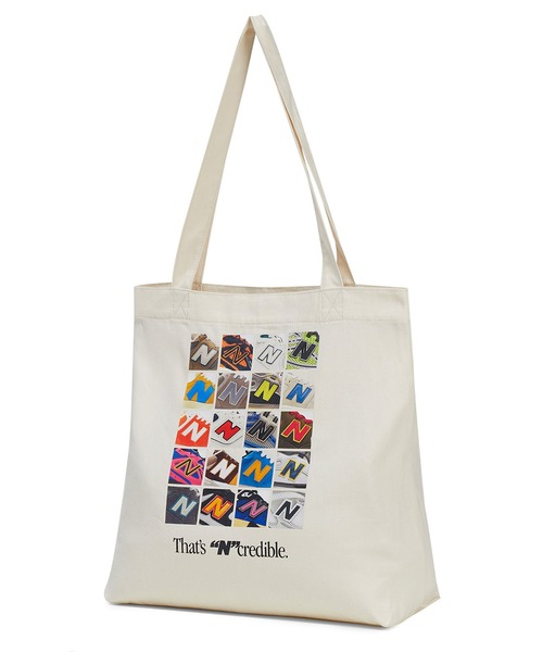 NEW BALANCE（ニューバランス）の「グラフィックトート（トートバッグ・メンズ・オフホワイト/ライトグレー/マルチ・ONE SIZE）」の6枚目の写真