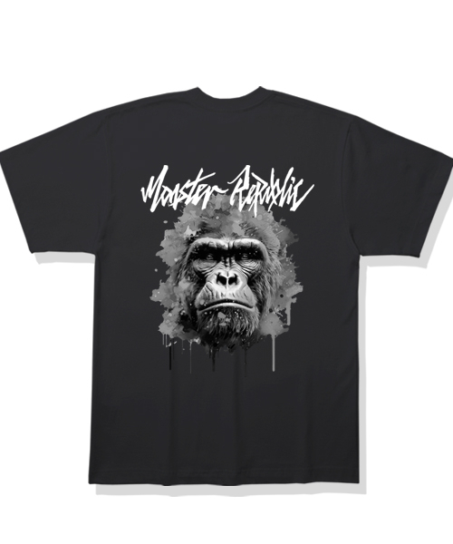 MONSTER REPUBLIC(モンスターリパブリック)の「リアルフェイス アッシュグレー Tシャツ ブラック(Tシャツ/カットソー・レディース・その他・LARGE/MEDIUM/SMALL/X-LARGE)」の1枚目の写真