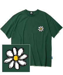 DRAWING DAISY ロゴTシャツ - グリーン