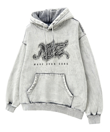 MOZMOZ（モズモズ）の「ノイズバン ディーティウォッシュ オーバーサイズ 起毛 フード グレー（パーカー）」