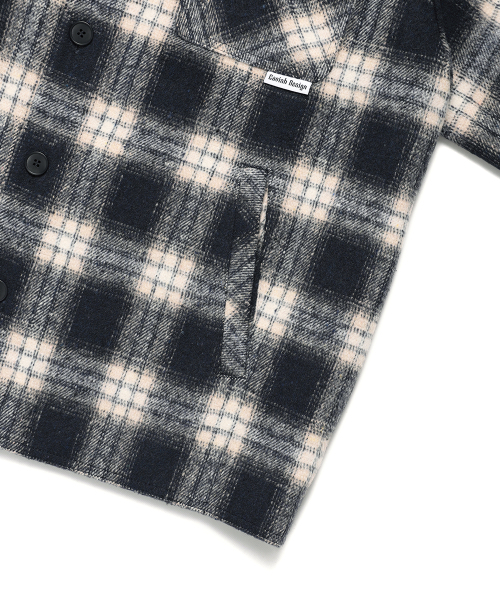 Cavish（カビシ）の「CHECK SHIRT JACKET NAVY(CV2EFUW320A)（シャツ/ブラウス・レディース・ネイビー・MEDIUM/LARGE）」の5枚目の写真
