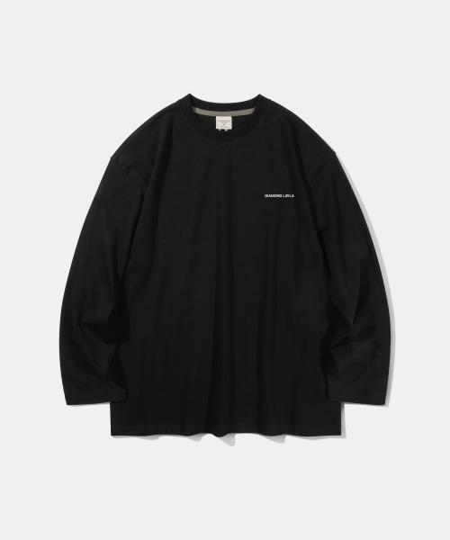Diamond Layla(ダイアモンドレイラ)の「チェックロゴ ロングスリーブ T54 ブラック(Tシャツ/カットソー・レディース・その他・BIG(L)/VERY BIG(XL)/WIDE M)」の1枚目の写真