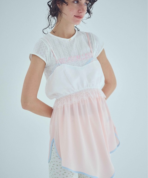 SEA（シー）の「SEAVALLEY アイレットフライス ショートスリーブトップ（Tシャツ/カットソー・レディース・ピンク/ホワイト/グレー・ONE SIZE）」の10枚目の写真