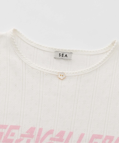SEA（シー）の「SEAVALLEY アイレットフライス ショートスリーブトップ（Tシャツ/カットソー・レディース・ピンク/ホワイト/グレー・ONE SIZE）」の15枚目の写真