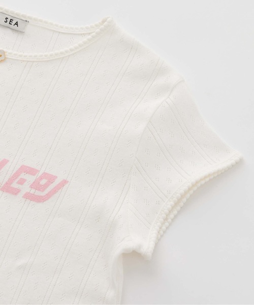SEA（シー）の「SEAVALLEY アイレットフライス ショートスリーブトップ（Tシャツ/カットソー・レディース・ピンク/ホワイト/グレー・ONE SIZE）」の17枚目の写真
