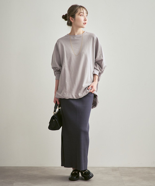 Noble（ノーブル）の「《追加・WEB限定カラー》トタンテレコタイトスカート（スカート・レディース・ダークブルー/ベージュ/ライトグリーン/ホワイト系その他/チャコールグレー・40/38/36）」の11枚目の写真