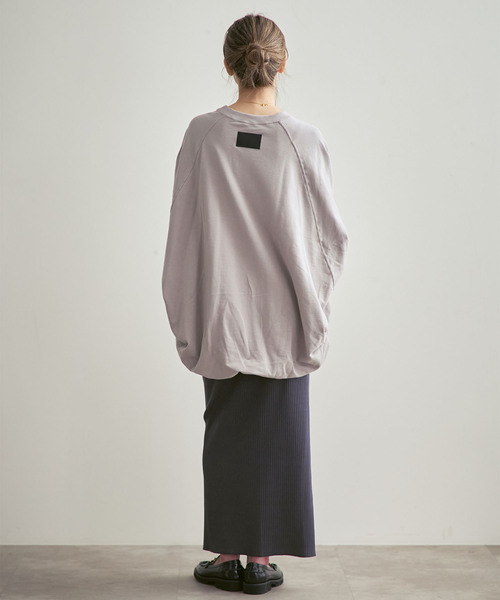 Noble（ノーブル）の「《追加・WEB限定カラー》トタンテレコタイトスカート（スカート・レディース・ダークブルー/ベージュ/ライトグリーン/ホワイト系その他/チャコールグレー・40/38/36）」の18枚目の写真