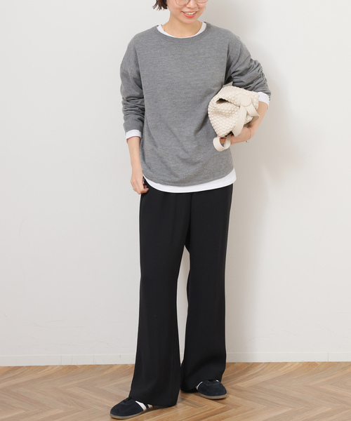 JOURNAL STANDARD relume（ジャーナルスタンダード　レリューム）の「ウォッシャブルダブルクロスイージーパンツ（その他パンツ・レディース・ネイビー/ブラック/ホワイト・36/38）」の5枚目の写真