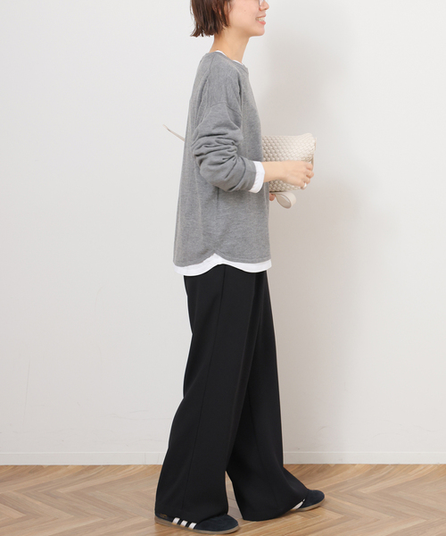 JOURNAL STANDARD relume（ジャーナルスタンダード　レリューム）の「ウォッシャブルダブルクロスイージーパンツ（その他パンツ・レディース・ネイビー/ブラック/ホワイト・36/38）」の6枚目の写真