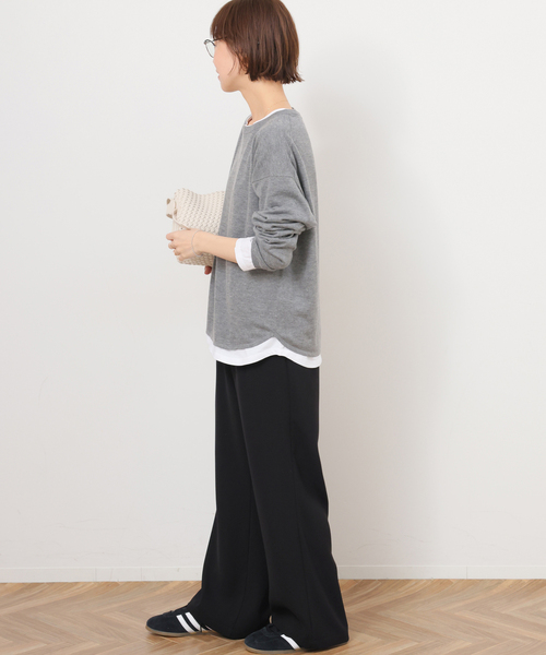 JOURNAL STANDARD relume（ジャーナルスタンダード　レリューム）の「ウォッシャブルダブルクロスイージーパンツ（その他パンツ・レディース・ネイビー/ブラック/ホワイト・36/38）」の7枚目の写真