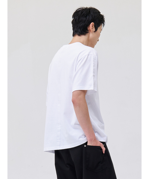 AKECII(アケシ)の「エイタ シーリング ハーフTシャツ-ホワイト(Tシャツ/カットソー・メンズ・その他・MEDIUM/LARGE)」の4枚目の写真