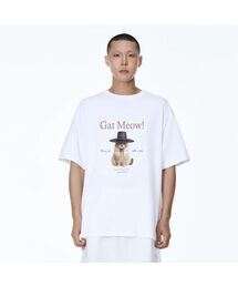 71TO96（チル ハナ トゥ グユク）の「Gat Meow Overfit T-shirt (White)（Tシャツ/カットソー）」