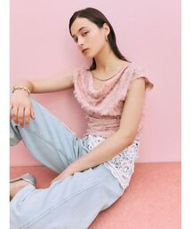 LAGUNAMOON | カットジャガードドレープブラウス(シャツ/ブラウス)