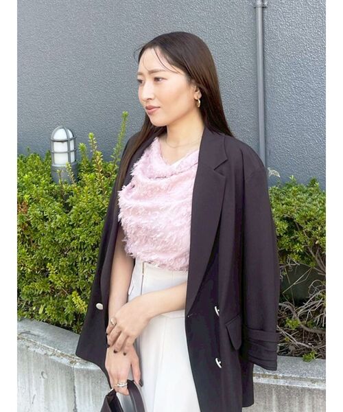 LAGUNAMOON（ラグナムーン）の「カットジャガードドレープブラウス 【夏服】（シャツ/ブラウス・レディース・アイボリー/ブラック/ピンク・FREE）」の22枚目の写真
