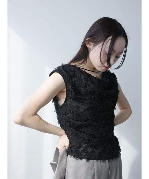 LAGUNAMOON（ラグナムーン）の「カットジャガードドレープブラウス 【夏服】（シャツ/ブラウス・レディース・アイボリー/ブラック/ピンク・FREE）」の19枚目の写真
