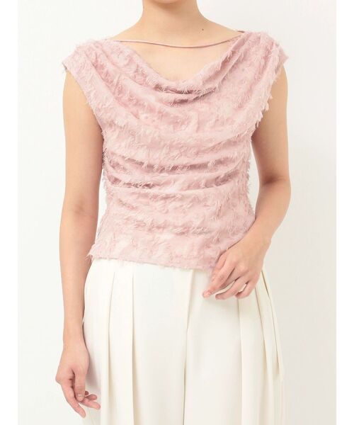 LAGUNAMOON(ラグナムーン)の「カットジャガードドレープブラウス 【夏服】(シャツ/ブラウス・レディース・アイボリー/ブラック/ピンク・FREE)」の18枚目の写真
