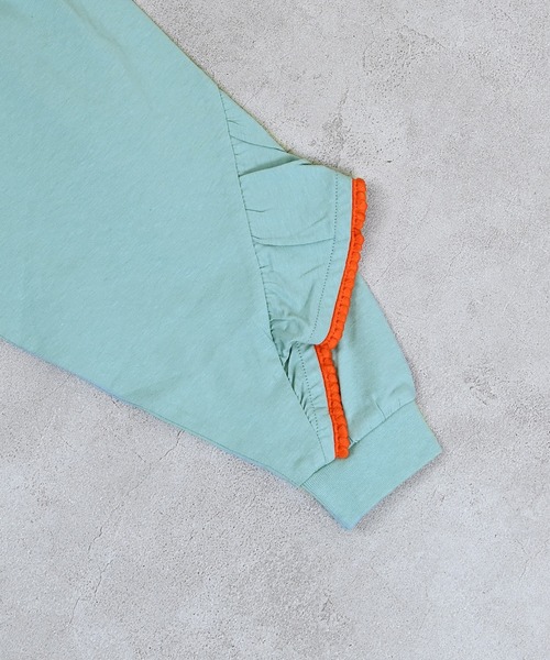 Life Support Products(ライフサポートプロダクツ)の「【COTTON from U.S.A】バックフリルロンティー(Tシャツ/カットソー・キッズ・チャコール/ライトブルー/ライトピンク・100/150/140/130/120/110/95/90/80)」の10枚目の写真