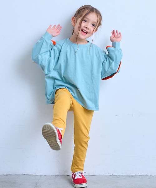 Life Support Products(ライフサポートプロダクツ)の「【COTTON from U.S.A】バックフリルロンティー(Tシャツ/カットソー・キッズ・チャコール/ライトブルー/ライトピンク・100/150/140/130/120/110/95/90/80)」の6枚目の写真