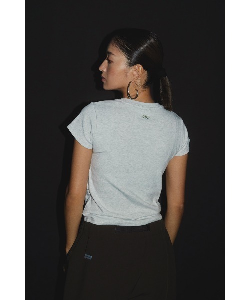 ALEXIA STAM（アリシアスタン）の「[MIYU IKEDA x ALEXIA STAM] Logo Tee /みちょぱコラボ Tシャツ（Tシャツ/カットソー・レディース・グレー/ブラック/ホワイト・FREE）」の10枚目の写真