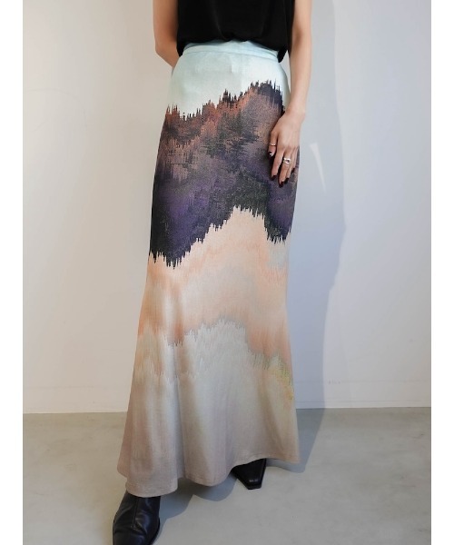 sahara｜アートプリントスカート Art Print Skirt/アートプリントスカート（スカート）｜sahara（サハラ スカート