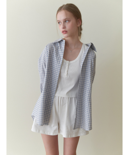 Dive overfit shirt (blue check)