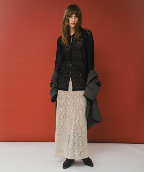 LAATO（ラート）の「melon lace shirts（シャツ/ブラウス・レディース・ホワイト/ブラック/ライトブラウン・FREE）」の4枚目の写真