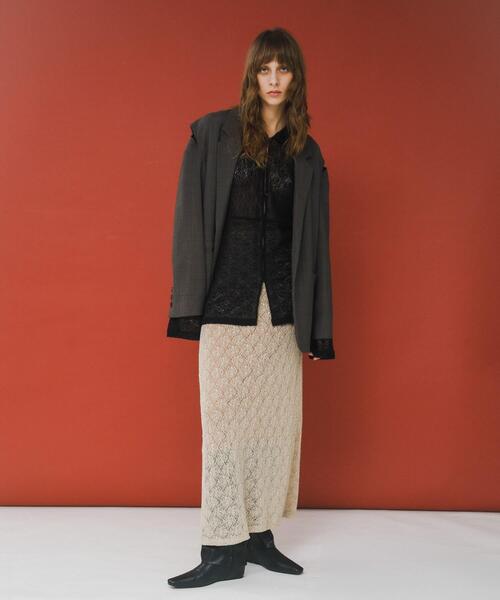 LAATO（ラート）の「melon lace shirts（シャツ/ブラウス・レディース・ホワイト/ブラック/ライトブラウン・FREE）」の6枚目の写真