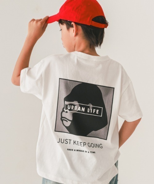 jeans-b(ジーンズベー)の「Jeans-b/ジーンズベー GENIUSTシャツ(Tシャツ/カットソー・キッズ・チャコールグレー/ブラック/オフホワイト・160cm/150cm/140cm/130cm)」の2枚目の写真