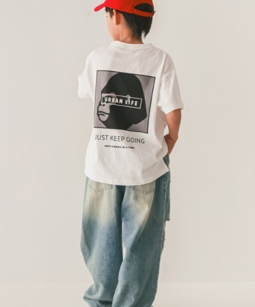 jeans-b(ジーンズベー)の「Jeans-b/ジーンズベー GENIUSTシャツ(Tシャツ/カットソー・キッズ・チャコールグレー/ブラック/オフホワイト・160cm/150cm/140cm/130cm)」の4枚目の写真