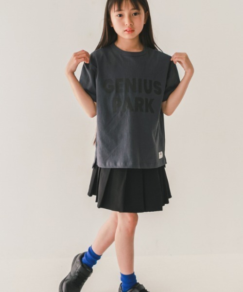 jeans-b(ジーンズベー)の「Jeans-b/ジーンズベー GENIUSTシャツ(Tシャツ/カットソー・キッズ・チャコールグレー/ブラック/オフホワイト・160cm/150cm/140cm/130cm)」の7枚目の写真