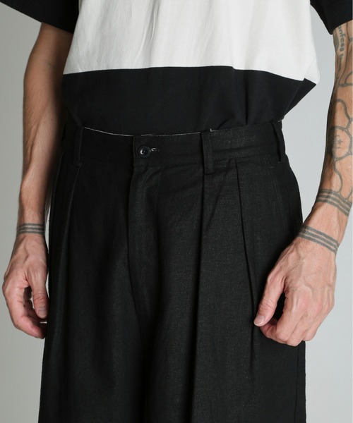 schott（ショット）の「Schott/ショット/LINEN SHORTS/リネン ショーツ（その他パンツ・メンズ・ベージュ/ブラック/カーキ・M/L/XL）」の6枚目の写真