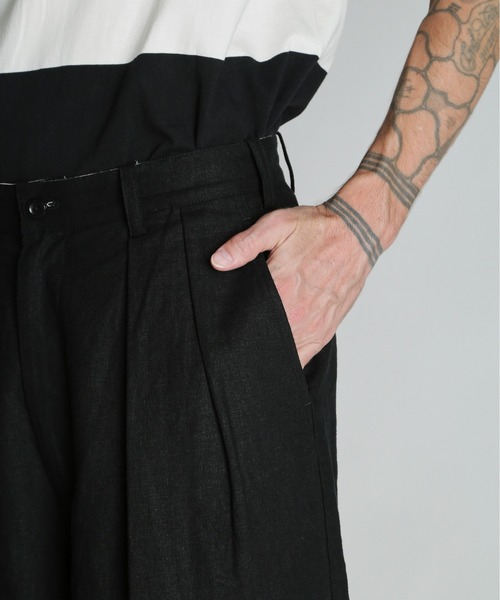 schott（ショット）の「Schott/ショット/LINEN SHORTS/リネン ショーツ（その他パンツ・メンズ・ベージュ/ブラック/カーキ・M/L/XL）」の7枚目の写真