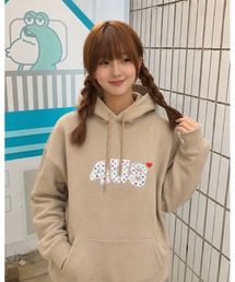 セール】inst.ALL｜インストールのパーカー（ベージュ系・前面プリント