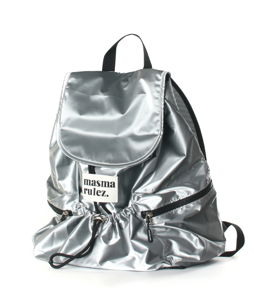 INT] String flap backpack _ Glittery silver（バックパック/リュック