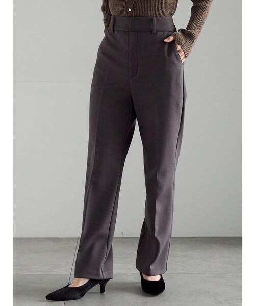 Te chichi（テチチ）の「裏起毛パイピングストレートパンツ（その他パンツ・レディース・チャコールグレー/ネイビー・F）」の5枚目の写真