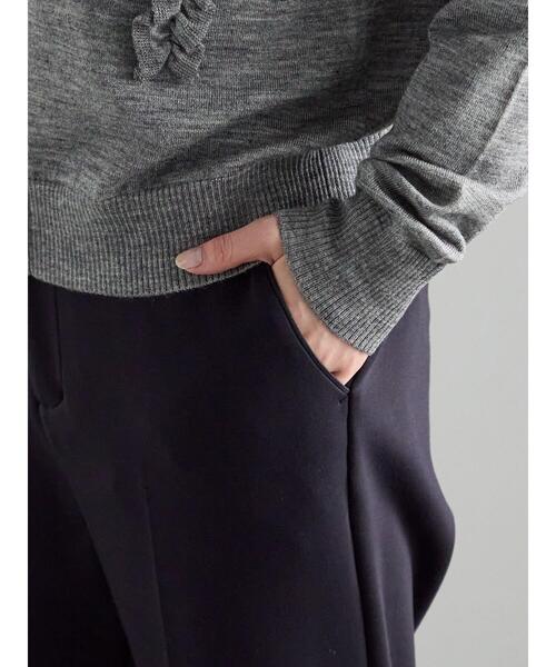 Te chichi（テチチ）の「裏起毛パイピングストレートパンツ（その他パンツ・レディース・チャコールグレー/ネイビー・F）」の13枚目の写真