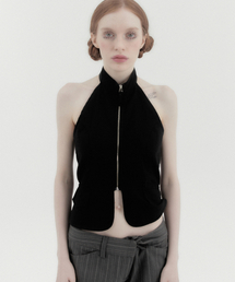 KATER（カーター）の「Halter Waistcoat Top - BLACK（その他トップス）」