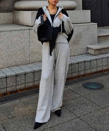 esutoreja | ニットジップアップフーディセットアップ(セットアップ)