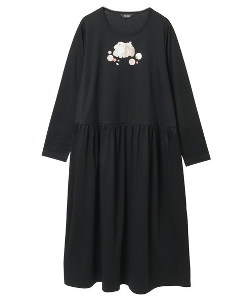 幸見うさぎ刺繍スムースワンピース（ワンピース）｜PINK HOUSE（ピンク