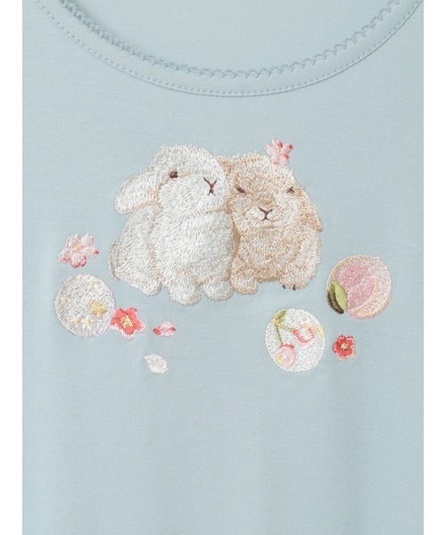 familiar ウサギ刺繍 フリースワンピース 90 familiar ウサギ刺繍 フリースワンピース 90 familiar ウサギ刺繍