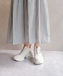 レディース靴 noubel voug relax 店舗 ヌーベルヴォーグ リラックス サイドファスナースニーカー シャンパン 25 O 通販 レディース・女性
