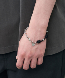 ALYSS（アリス）の「ミックスドチェーンエスニックブレスレット[ブラック]（ブレスレット）」