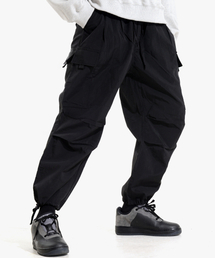 NYLON 2 TUCK POCKET PANTS (BLACK)