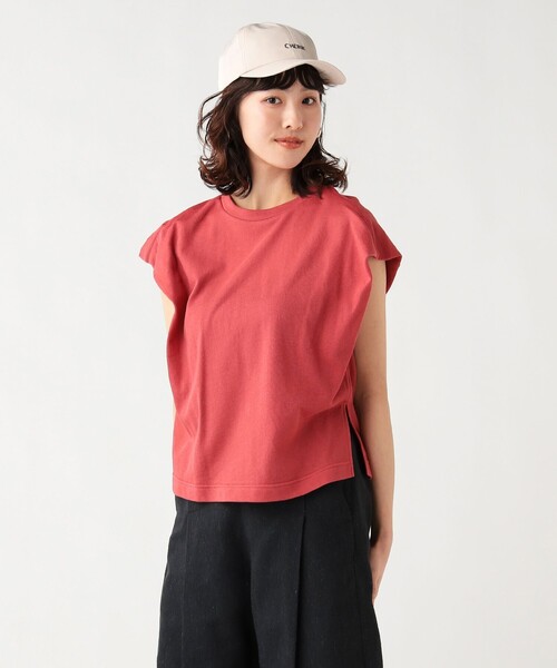 BEAMS HEART(ビームスハート)の「シアーミニ裏毛プルオーバー(Tシャツ/カットソー・レディース・ブラック/オフホワイト/レッド・FREE)」の1枚目の写真