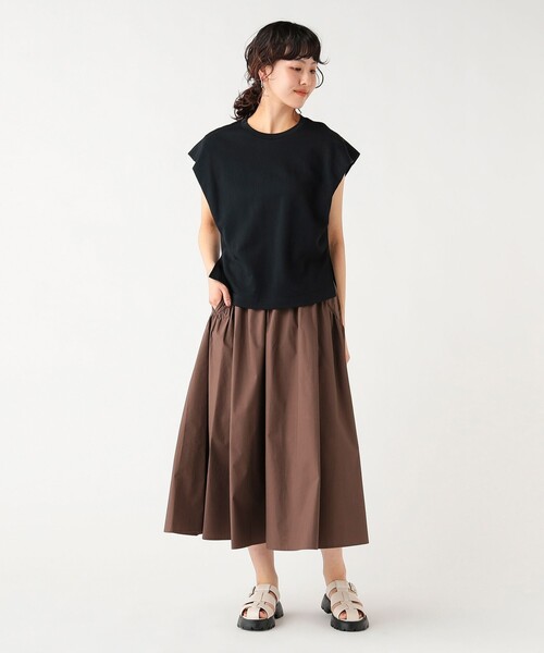 BEAMS HEART(ビームスハート)の「シアーミニ裏毛プルオーバー(Tシャツ/カットソー・レディース・ブラック/オフホワイト/レッド・FREE)」の9枚目の写真