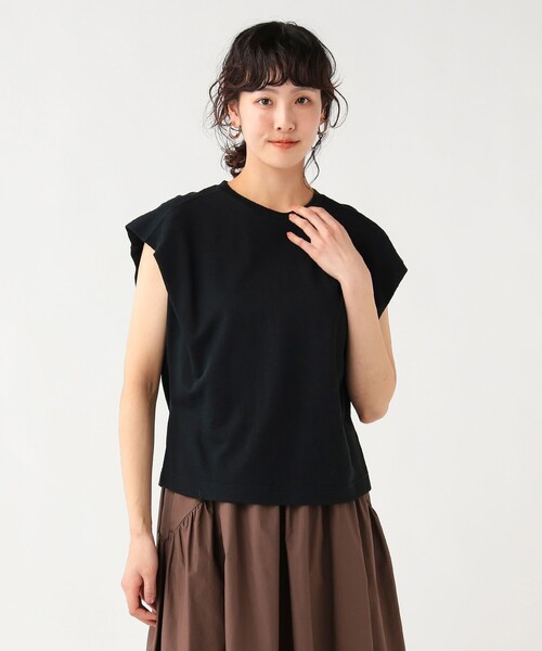 BEAMS HEART(ビームスハート)の「シアーミニ裏毛プルオーバー(Tシャツ/カットソー・レディース・ブラック/オフホワイト/レッド・FREE)」の10枚目の写真