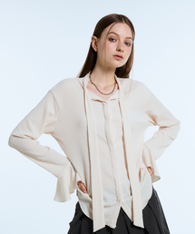 L11 TIE BLOUSE(BEIGE)